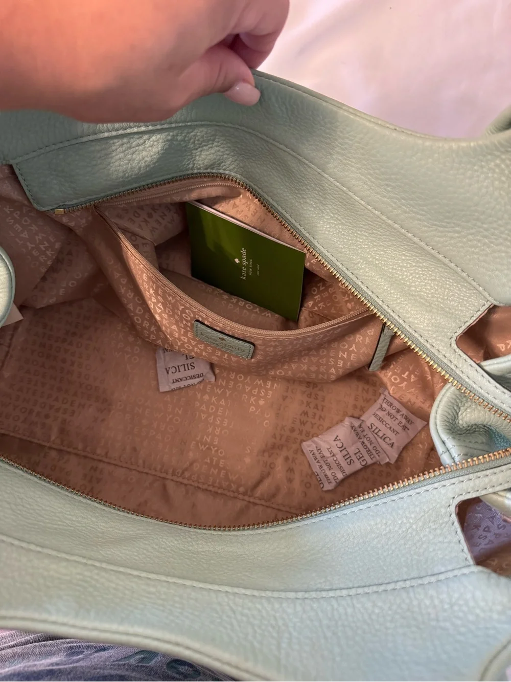 kate spade Dusty Mint Pebbled Leather Shoulder Bag